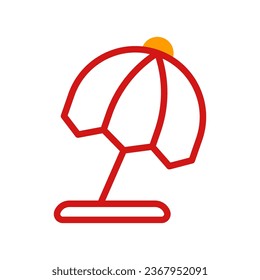 Umbrella icon duotone yellow red summer beach illustration vector element and symbol perfect.