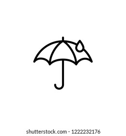 Umbrella icon. Editable vector stroke 64x64 Pixel.