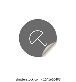 umbrella icon. Element of web icons for mobile concept and web apps. Sticker style umbrella icon can be used for web and mobile apps