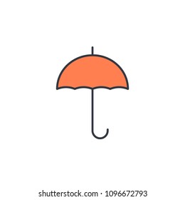 umbrella icon. Element of web icon with one color for mobile concept and web apps. Thin line umbrella icon can be used for web and mobile. Premium icon on white background