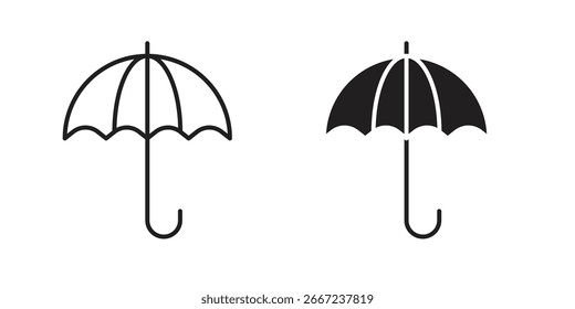 Umbrella icon elements. doodle graphics icons.