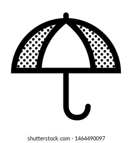 Umbrella Icon Filled with Dots.