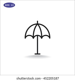  Umbrella icon flat.