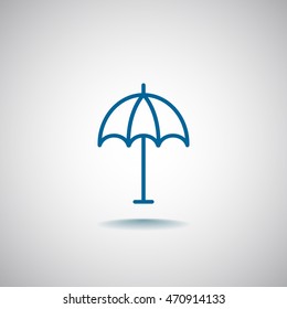  Umbrella icon flat.