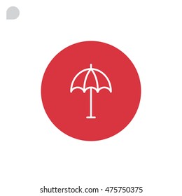  Umbrella icon flat.