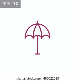 Umbrella icon flat.
