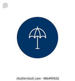  Umbrella icon flat.