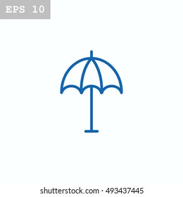  Umbrella icon flat.