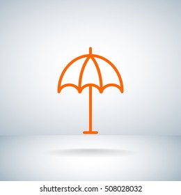  Umbrella icon flat.