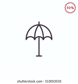  Umbrella icon flat.