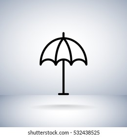  Umbrella icon flat.