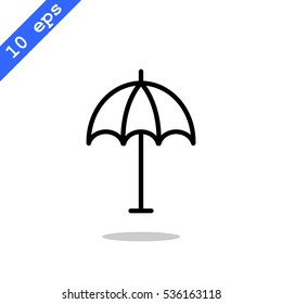 Umbrella icon flat.