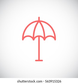  Umbrella icon flat.