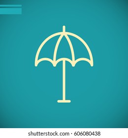 Umbrella icon flat.