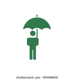 Umbrella Icon. Flat design.