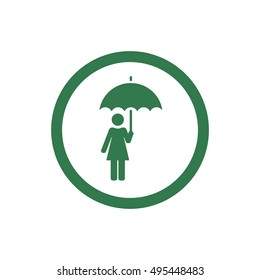 Umbrella Icon. Flat design.