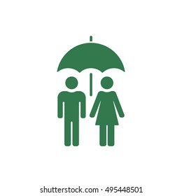 Umbrella Icon. Flat design.