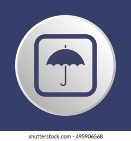 Umbrella Icon. Flat design.