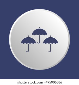 Umbrella Icon. Flat design.