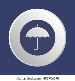 Umbrella Icon. Flat design.