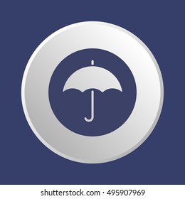 Umbrella Icon. Flat design.