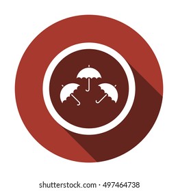 Umbrella Icon. Flat design.