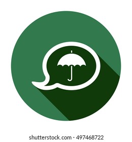 Umbrella Icon. Flat design.