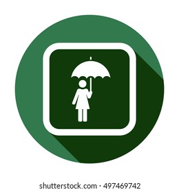 Umbrella Icon. Flat design.