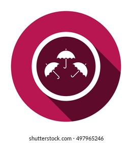 Umbrella Icon. Flat design.