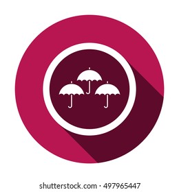 Umbrella Icon. Flat design.