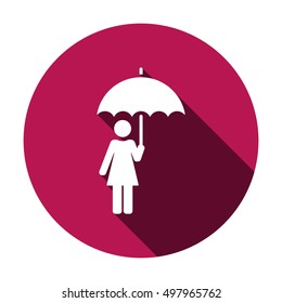 Umbrella Icon. Flat design.