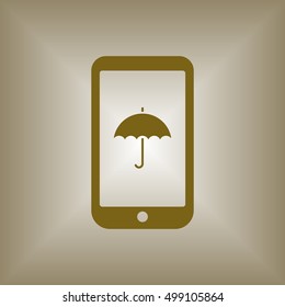 Umbrella Icon. Flat design.