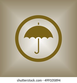 Umbrella Icon. Flat design.