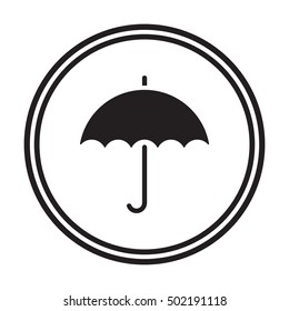 Umbrella Icon. Flat design.