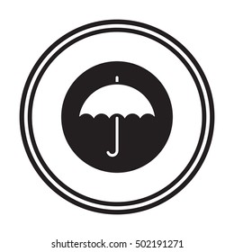 Umbrella Icon. Flat design.