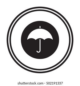 Umbrella Icon. Flat design.