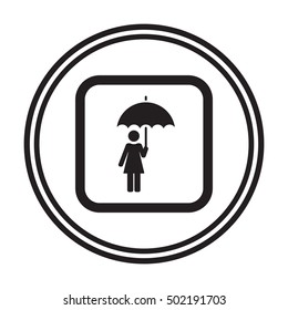 Umbrella Icon. Flat design.