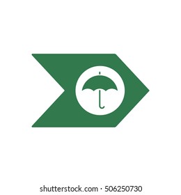 Umbrella Icon. Flat design.