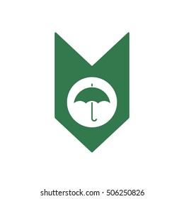 Umbrella Icon. Flat design.