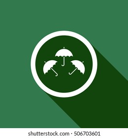 Umbrella Icon. Flat design.