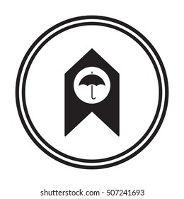 Umbrella Icon. Flat design.