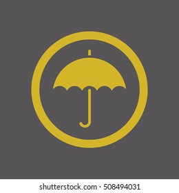 Umbrella Icon. Flat design.