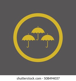 Umbrella Icon. Flat design.