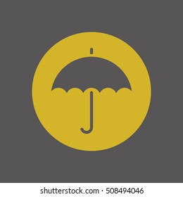 Umbrella Icon. Flat design.