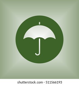 Umbrella Icon. Flat design.