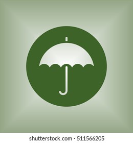 Umbrella Icon. Flat design.