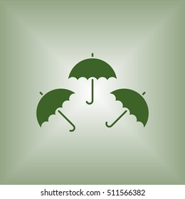 Umbrella Icon. Flat design.