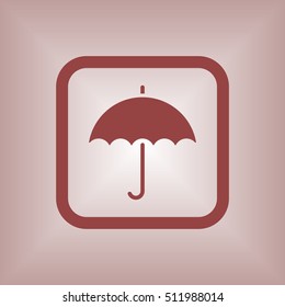Umbrella Icon. Flat design.