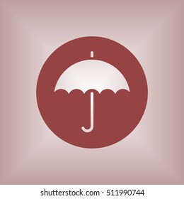 Umbrella Icon. Flat design.