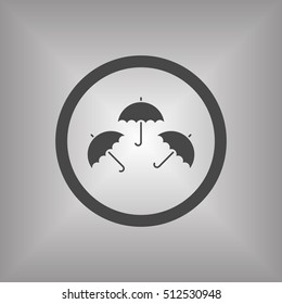 Umbrella Icon. Flat design.
